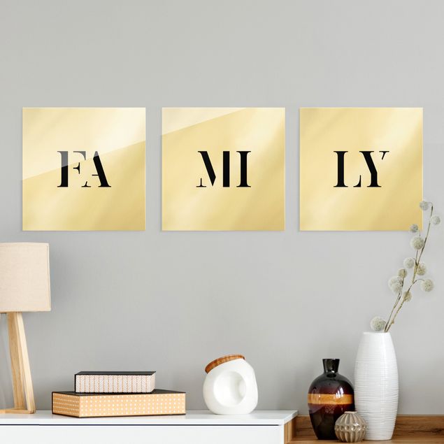 Cuadros de familia Letters FAMILY Black Set I