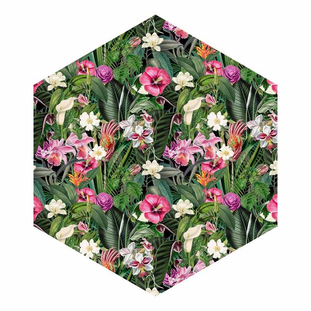 Cuadros Haase Colourful Tropical Flowers Collage