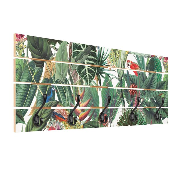 Percha pared Colourful Tropical Rainforest Pattern