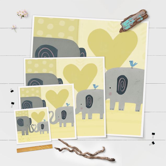Cuadros decorativos Mum And I - Elephants