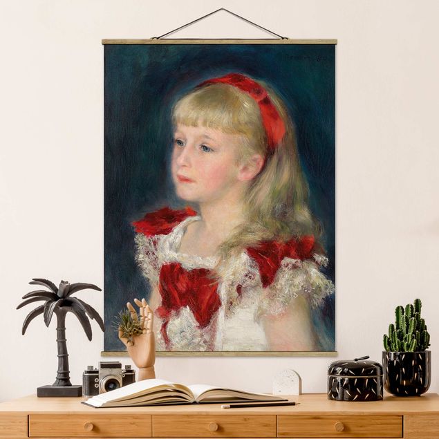 Decoración de cocinas Auguste Renoir - Mademoiselle Grimprel with red Ribbon