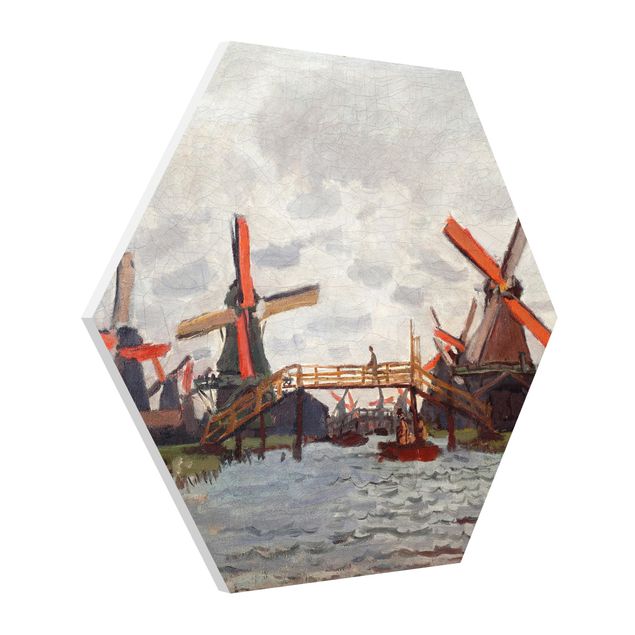 Estilos artísticos Claude Monet - Windmills in Westzijderveld near Zaandam