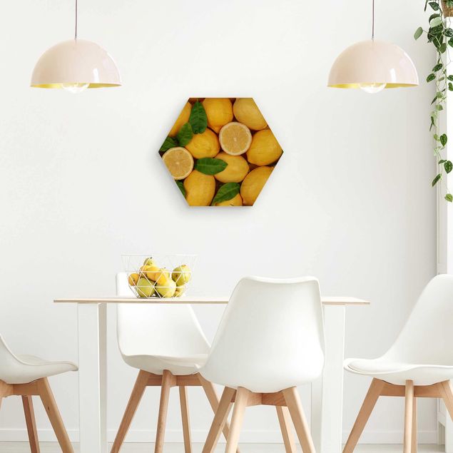 cuadro hexagonal Juicy lemons