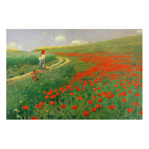 Cuadros amapolas Pál Szinyei-Merse - Summer Landscape With A Blossoming Poppy