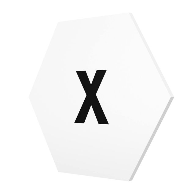Cuadros hexagonales Letter White X
