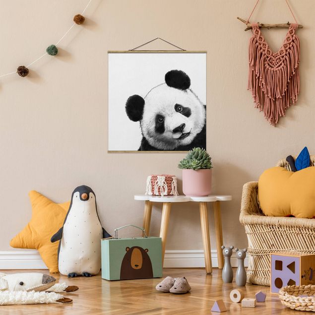 Cuadros panda Illustration Panda Black And White Drawing