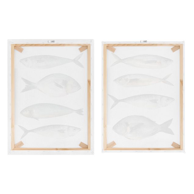 Cuadros animales Eight Fish In Watercolour Set I