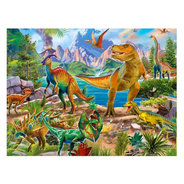 Tableros magnéticos animales T-Rex And Parasaurolophus
