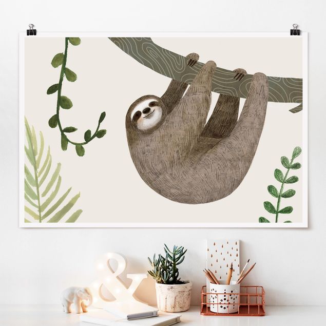 Decoración habitacion bebé Sloth Sayings - Hang