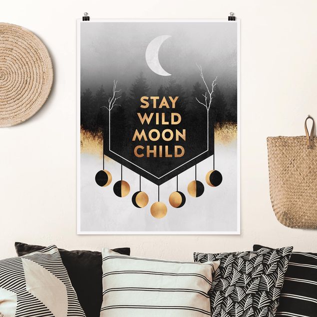 Póster cuadros famosos Stay Wild Moon Child