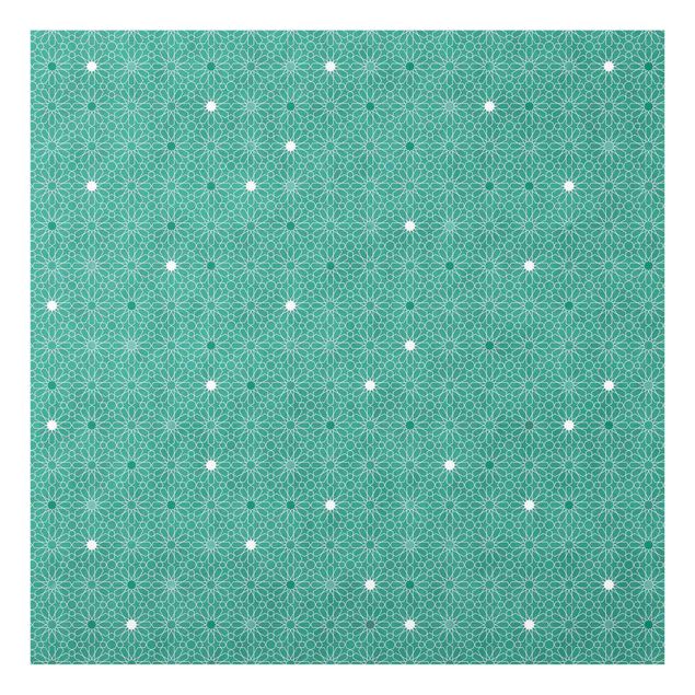 Spritzschutz Glas - Marokkanisches Sternen Muster - Quadrat 1:1