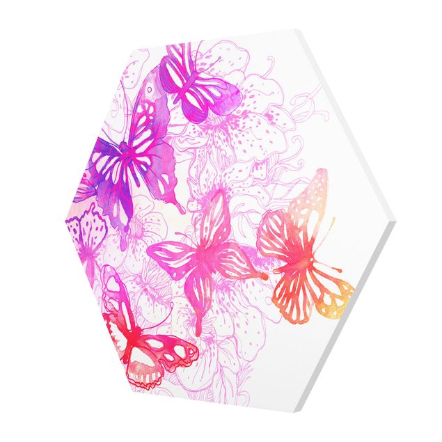 Cuadros hexagonales Butterfly Dream