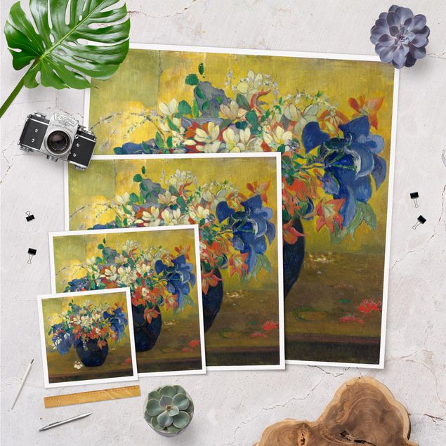 Póster de cuadros famosos Paul Gauguin - Flowers in a Vase