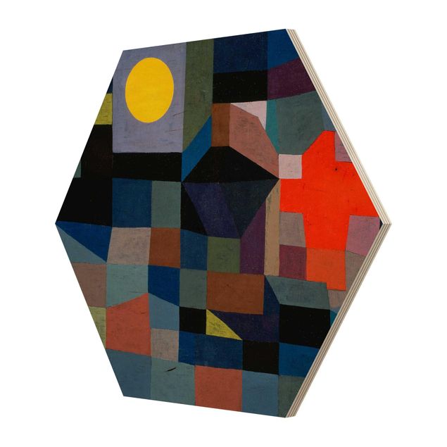 Cuadros hexagonales Paul Klee - Fire At Full Moon