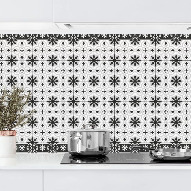 Decoración en la cocina Geometrical Tile Mix Cross Black