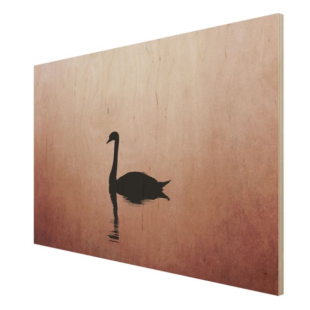 Cuadros de Kubistika Swan In Sunset