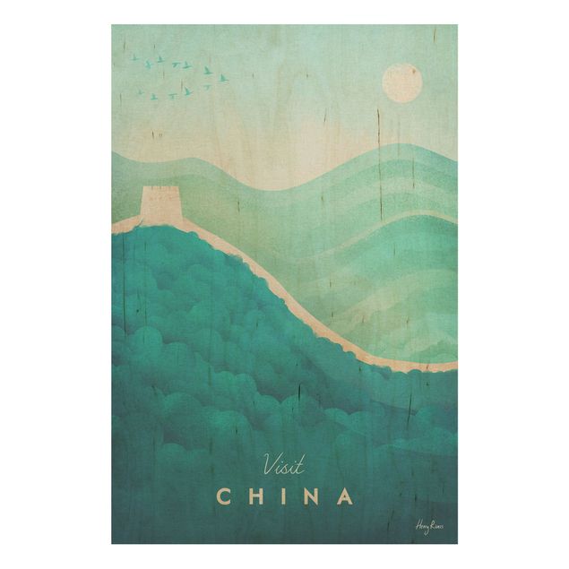 cuadros de madera vintage Travel Poster - China