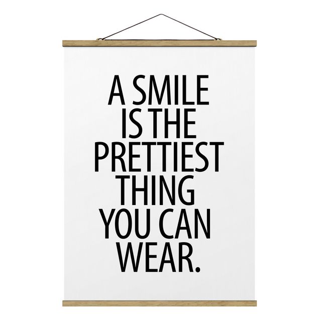 Cuadros decorativos A Smile Is The Prettiest Thing Sans Serif