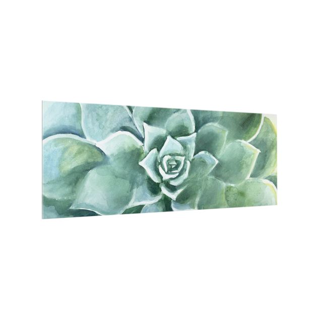 panel-antisalpicaduras-cocina Succulent Watercolor Dark