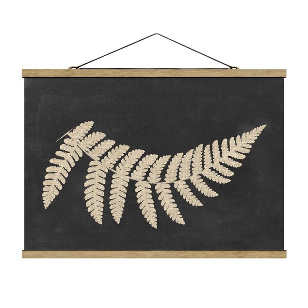 Cuadro retro Fern With Linen Structure IV