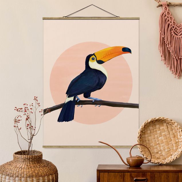 Decoración en la cocina Illustration Bird Toucan Painting Pastel