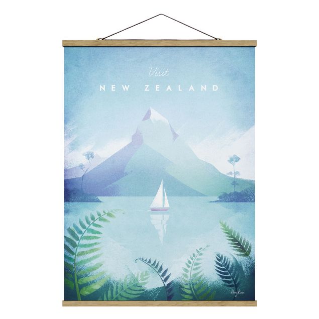 Cuadro con paisajes Travel Poster - New Zealand