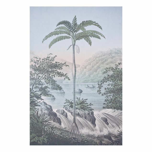 Cuadro con paisajes Vintage Illustration - Landscape With Palm Tree