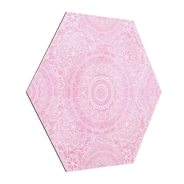 Cuadros de patrones Pattern Mandala Light Pink