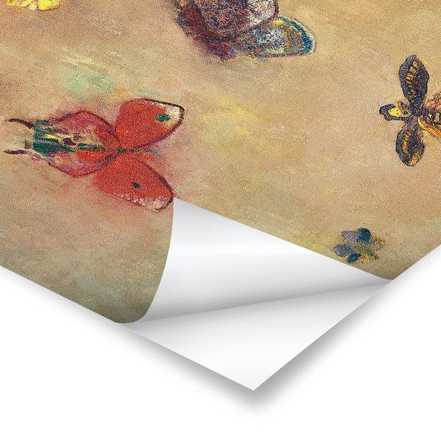 Láminas de cuadros famosos Odilon Redon - Colourful Butterflies