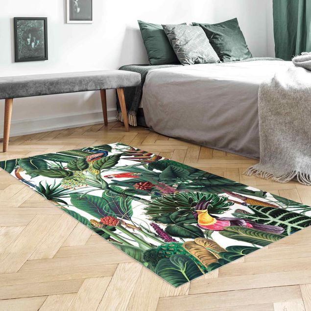 Pasilleros alfombras Colourful Tropical Rainforest Pattern