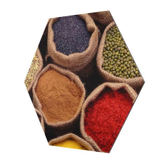 Cuadros hexagonales Colourful Spices