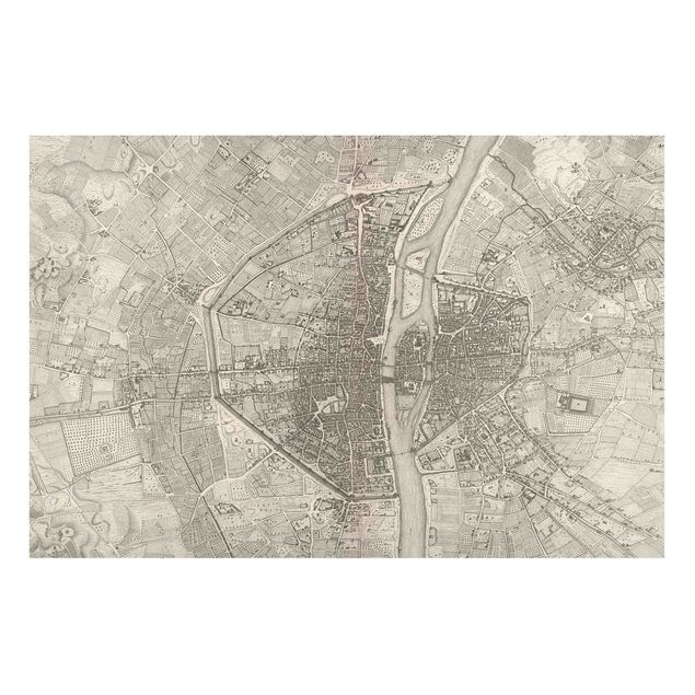 Cuadros París Vintage Map Paris