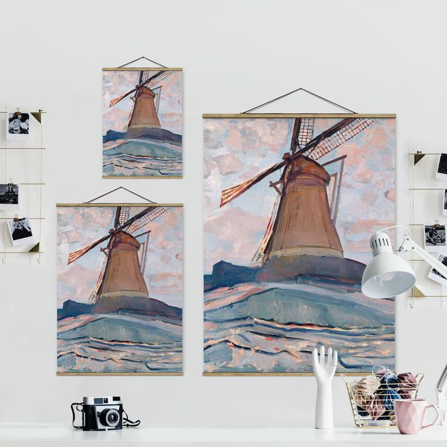Cuadros abstractos modernos Piet Mondrian - Windmill