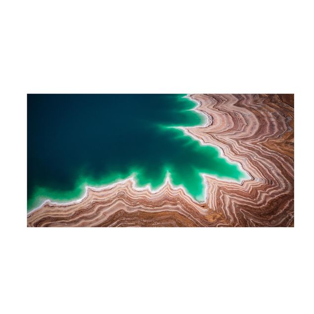 Alfombras color turquesa Layered Landscape At The Dead Sea