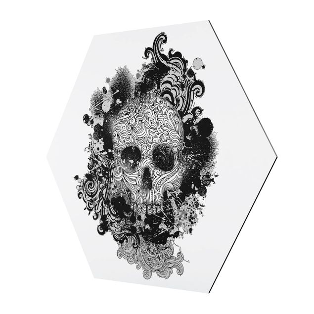 cuadros hexagonales Skull