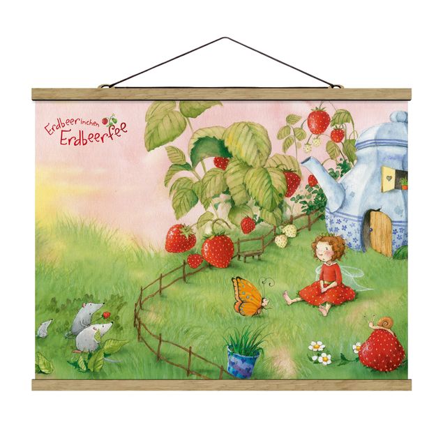 Cuadros en rojo Little Strawberry Strawberry Fairy - In The Garden