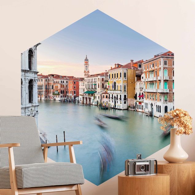 Papel pintado ciudades Grand Canal View From The Rialto Bridge Venice
