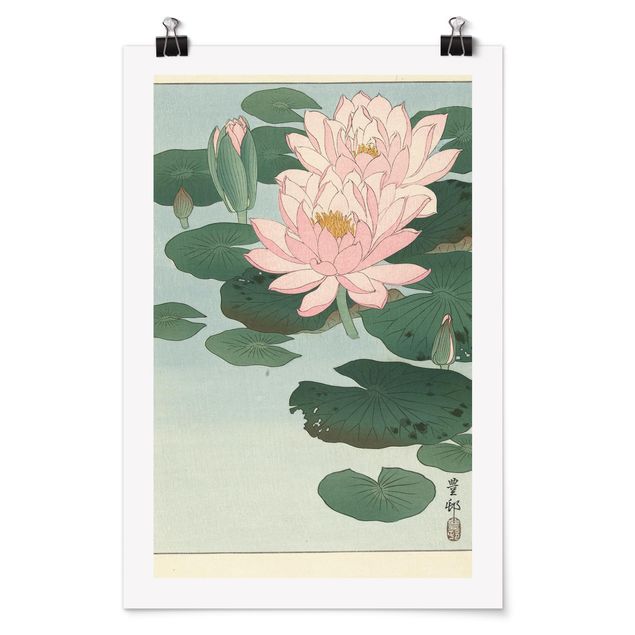 Láminas flores Ohara Shôson - Water Lilies