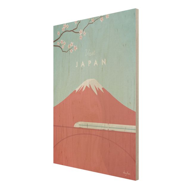 Cuadros de madera paisajes Travel Poster - Japan