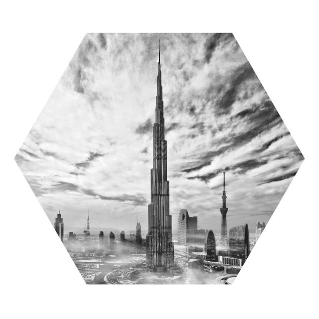 Cuadros en blanco y negro Dubai Super Skyline