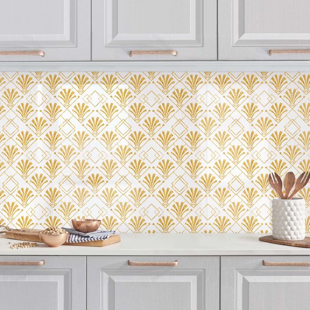 Decoración en la cocina Glitter Optic With Art Deco Pattern In Gold