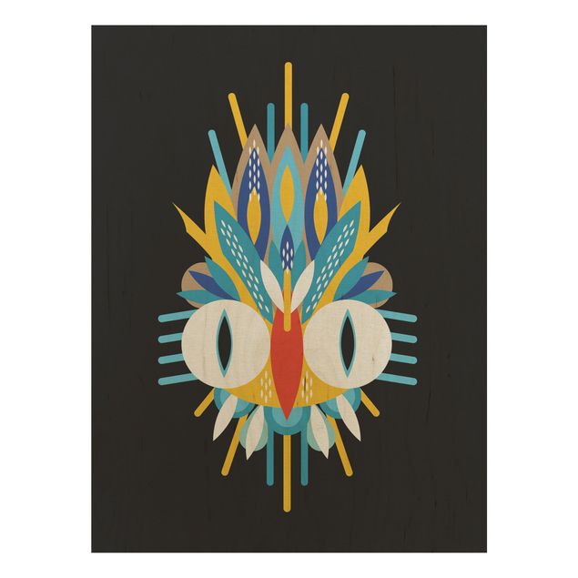 Cuadros muah Collage Ethno Mask - Bird Feathers