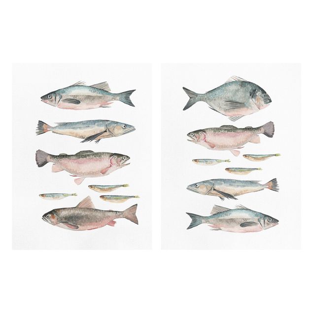 Cuadros modernos Fish In Watercolour Set I