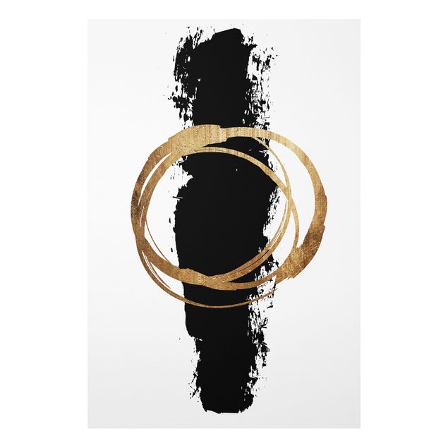 Cuadros famosos Abstract Shapes - Gold And Black