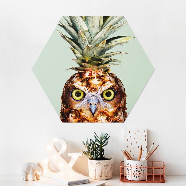 Cuadros de frutas Pineapple With Owl