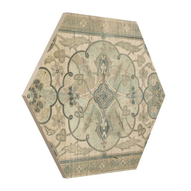 Cuadros hexagonales Wood Panels Persian Vintage II