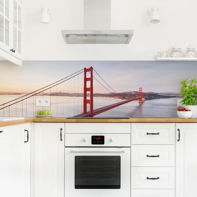 Salpicaderos de cocina arquitectura y skyline Golden Gate Bridge In San Francisco