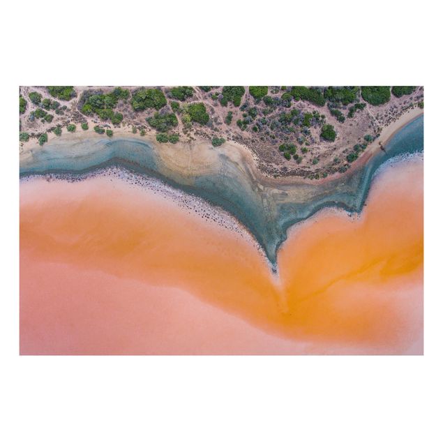 Cuadro con paisajes Orange Lake Shore On Sardinia