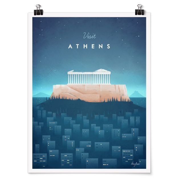 Póster cuadros famosos Travel Poster - Athens