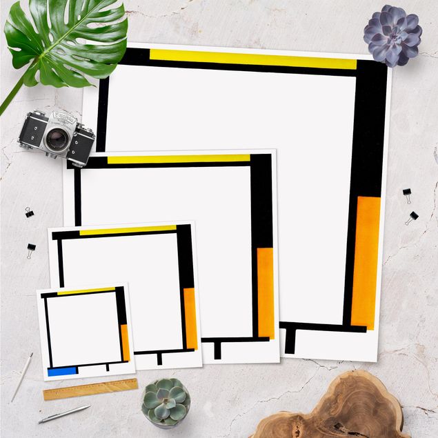 Cuadros famosos Piet Mondrian - Composition II